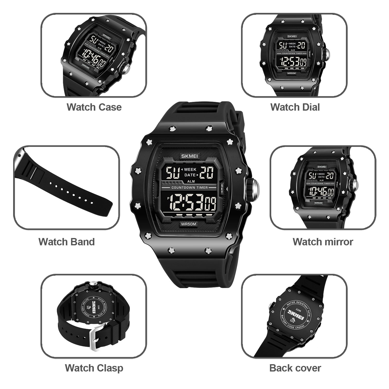 skmei 2296 new fashion sports digital watch