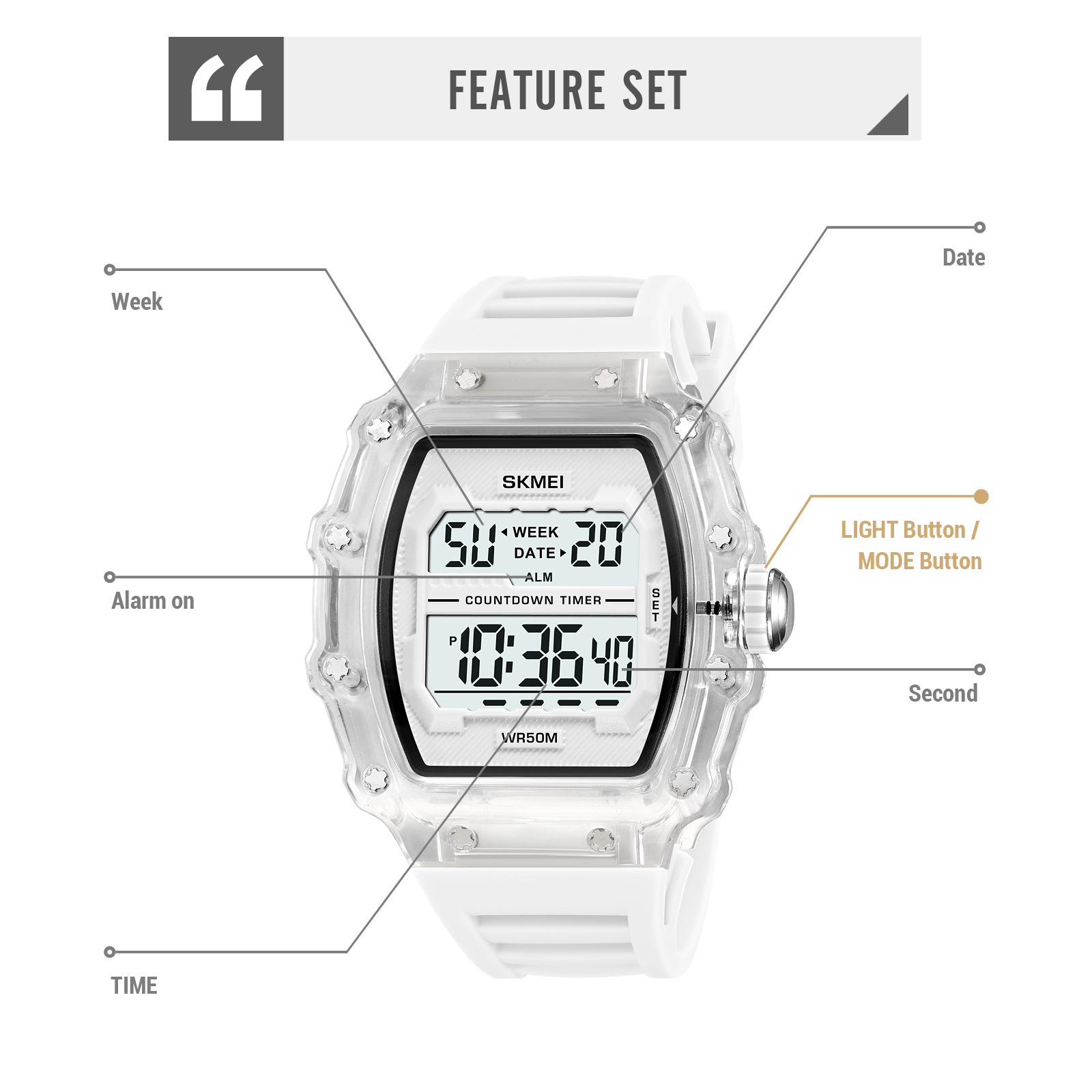 skmei 2296 new fashion sports digital watch