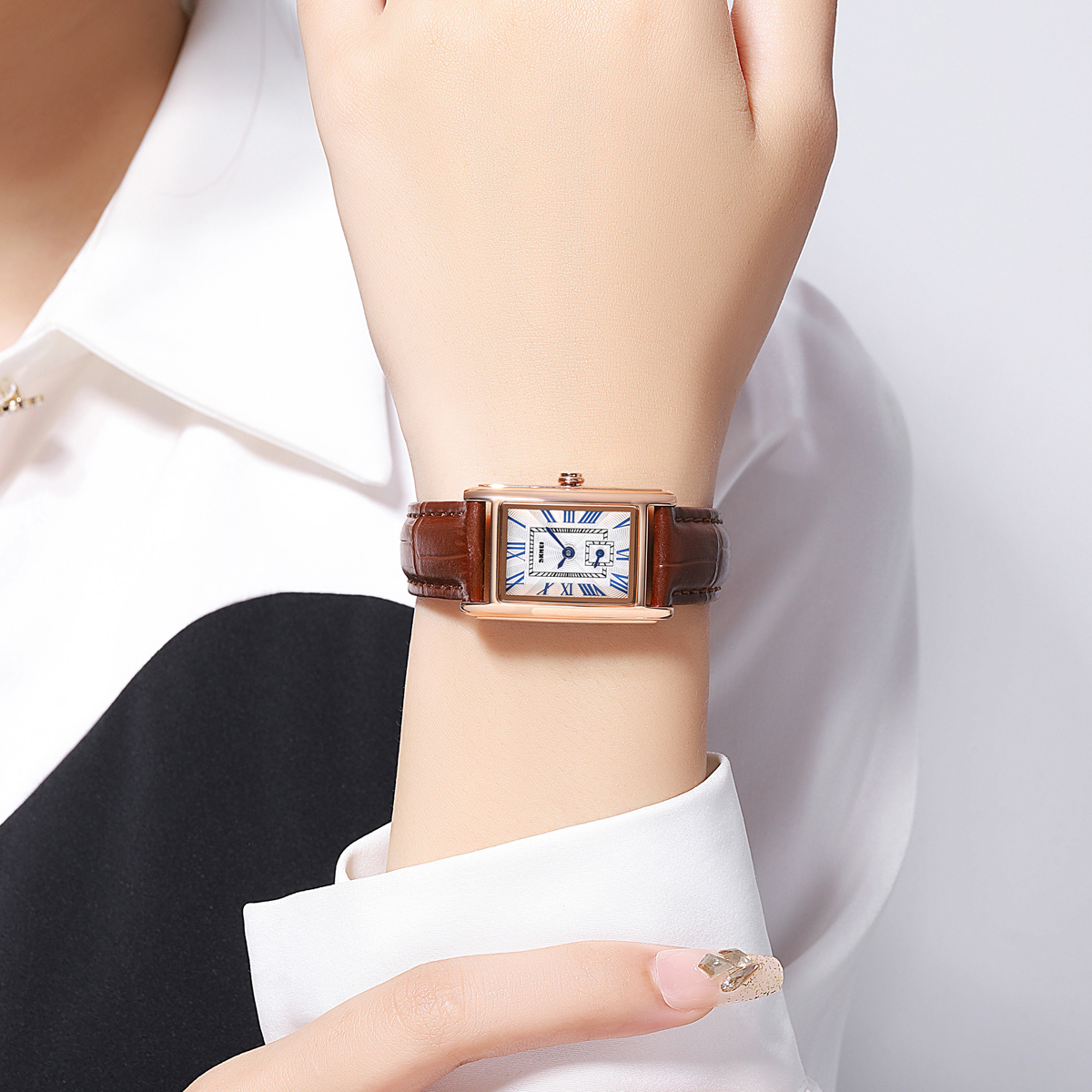 SKMEI 2297 Wholesale Leather Quartz Watch for Woman