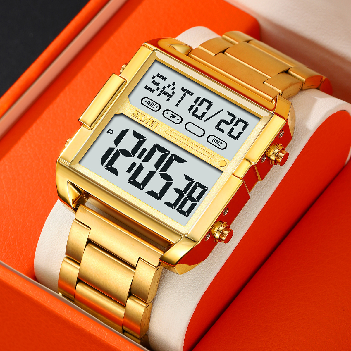 SKMEI 2299 Stainless Steel Multifunctional Outdoor Business Watches