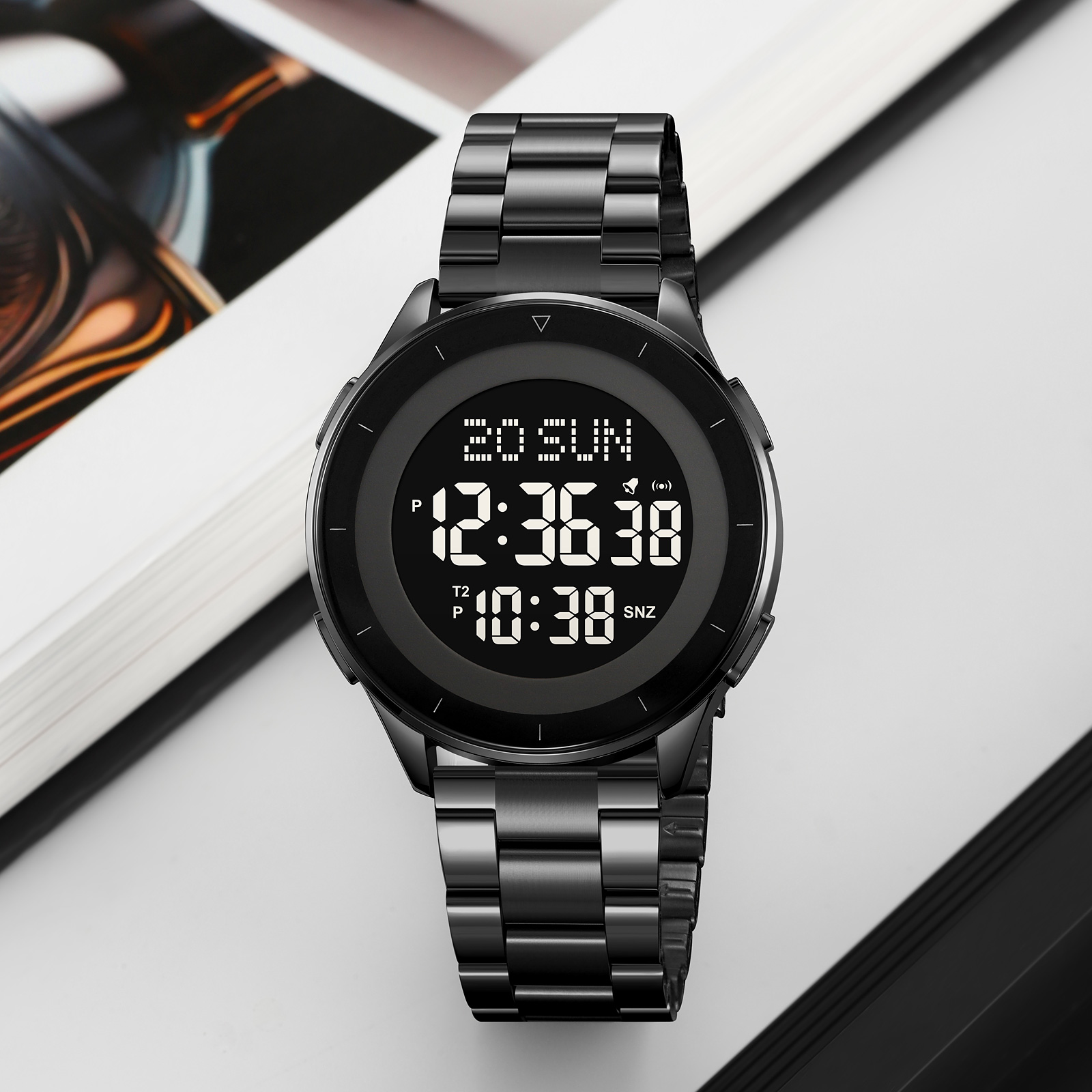 SKMEI 2032 Men Wrist Watches Waterproof Stainless Steel Digital Watch