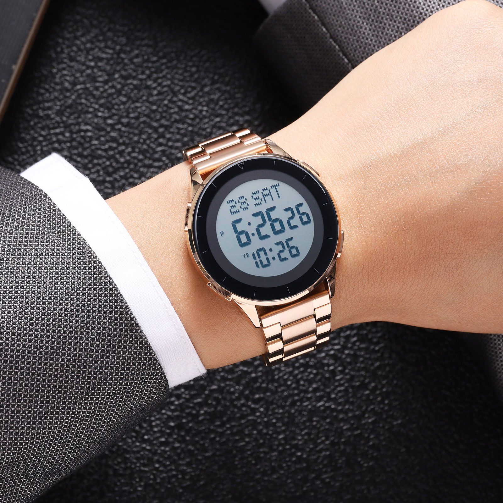 SKMEI 2032 Men Wrist Watches Waterproof Stainless Steel Digital Watch