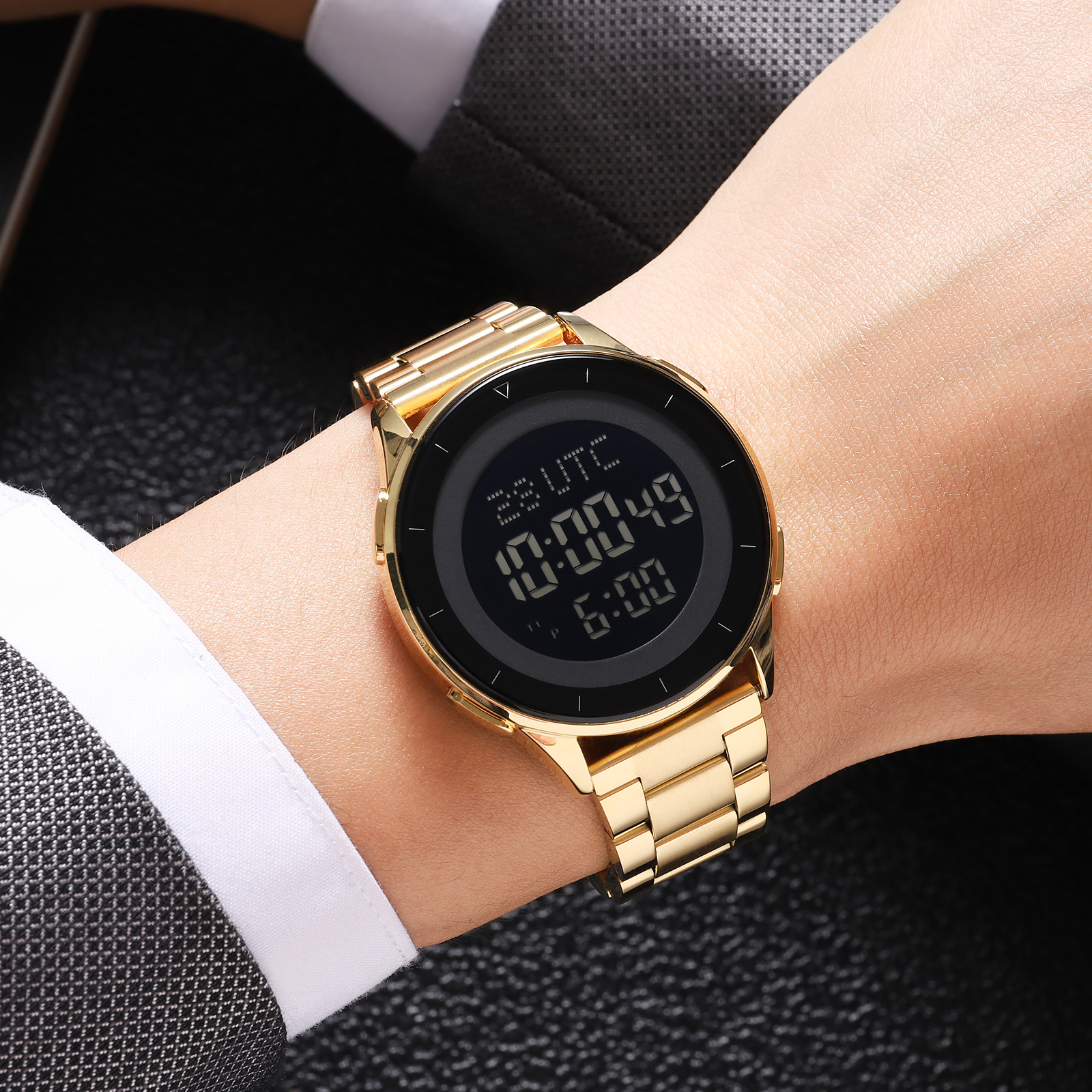 SKMEI 2032 Men Wrist Watches Waterproof Stainless Steel Digital Watch