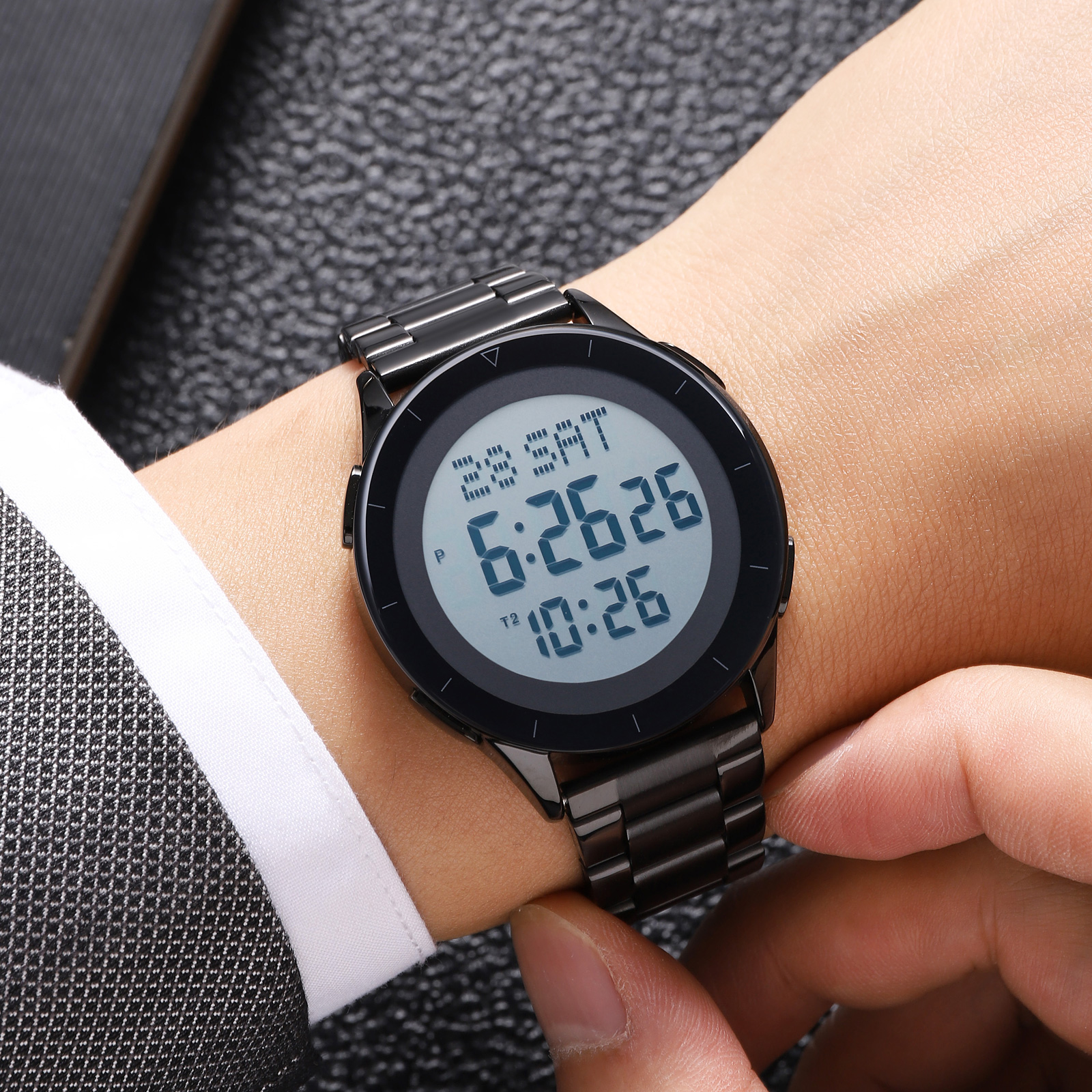 SKMEI 2032 Men Wrist Watches Waterproof Stainless Steel Digital Watch