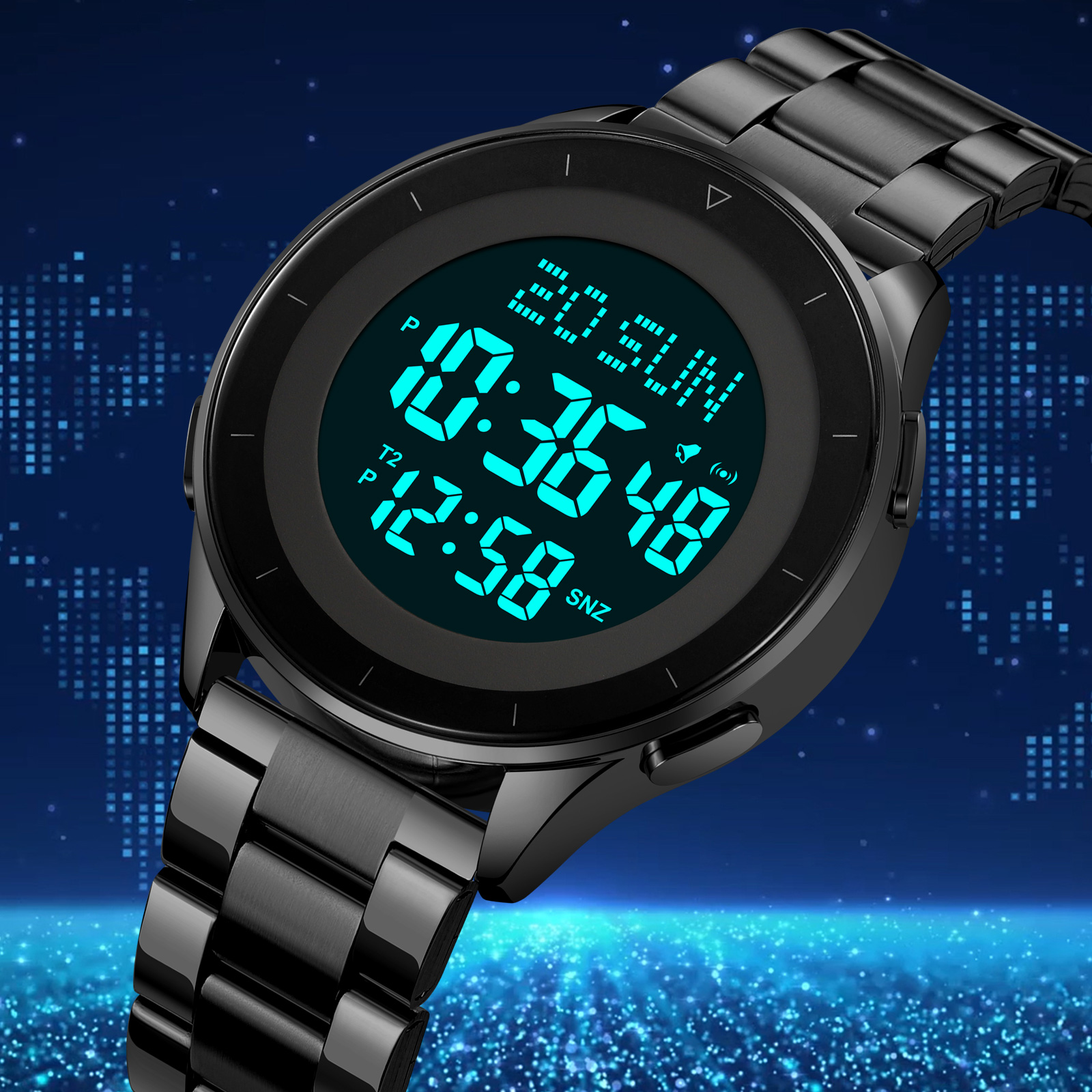 SKMEI 2032 Men Wrist Watches Waterproof Stainless Steel Digital Watch