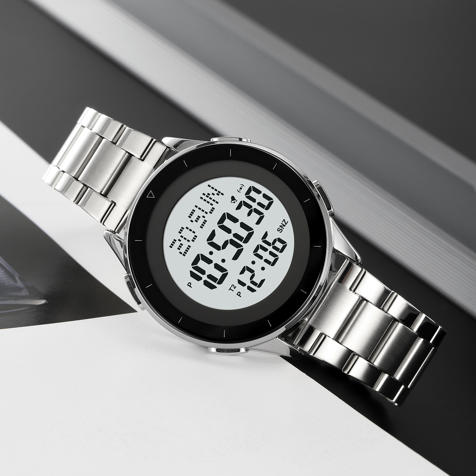 SKMEI 2032 Men Wrist Watches Waterproof Stainless Steel Digital Watch