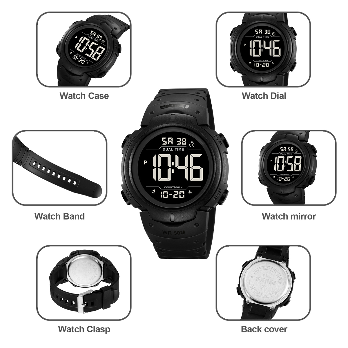 Skmei 2304 Fashion Custom Logo Man Digital Watch