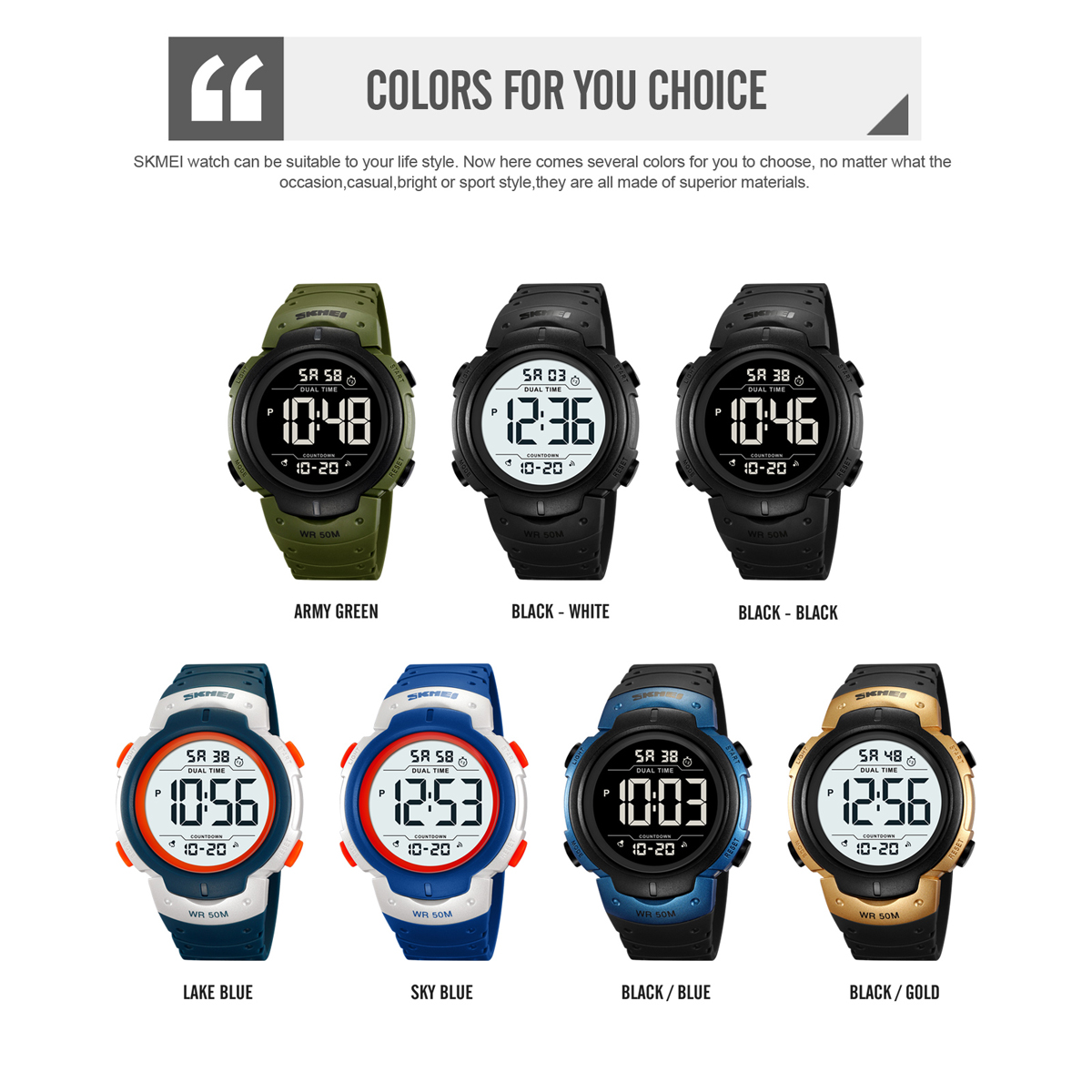 Skmei 2304 Fashion Custom Logo Man Digital Watch