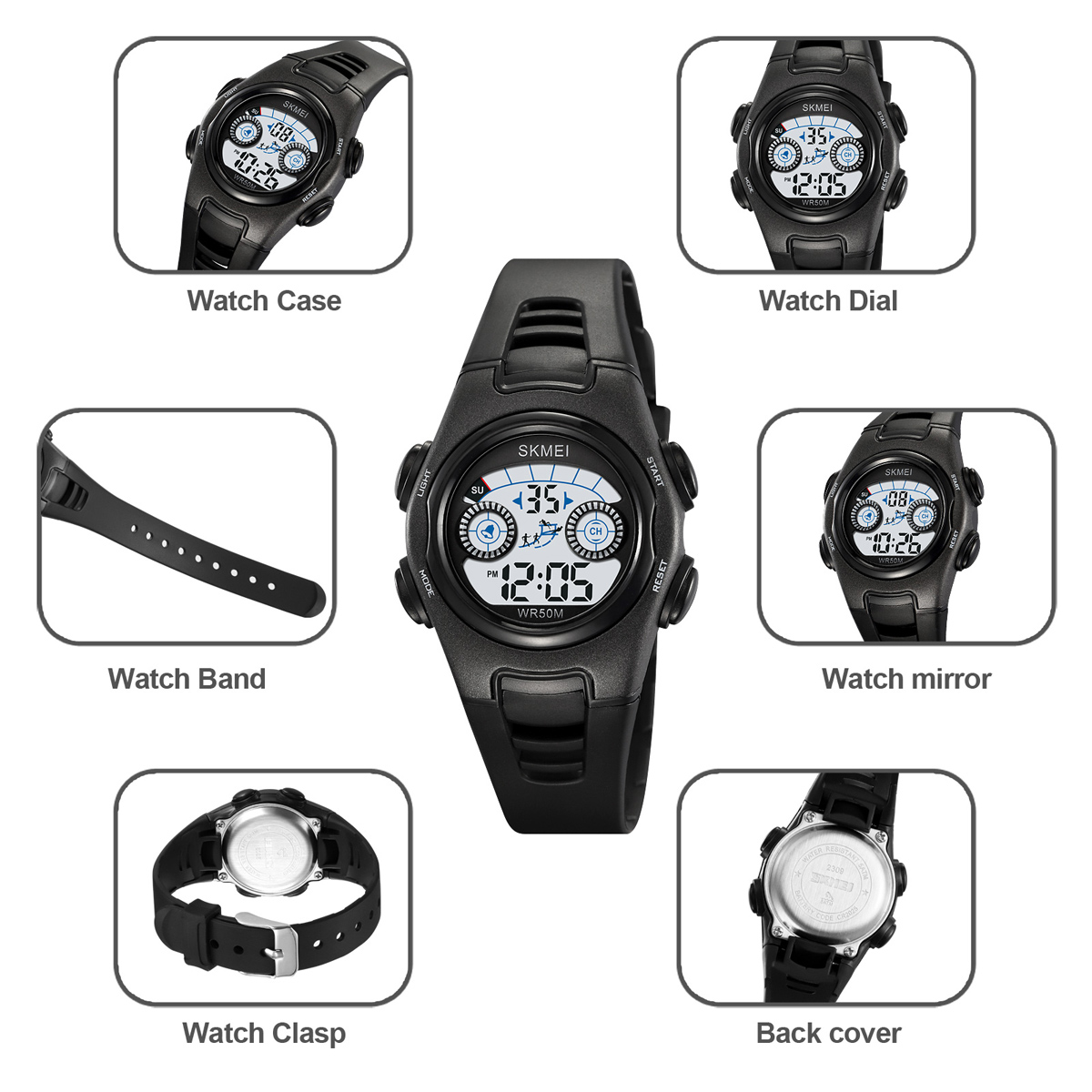 SKMEI 2309 New Fashion Multifunctional Color Digital Sports Watch