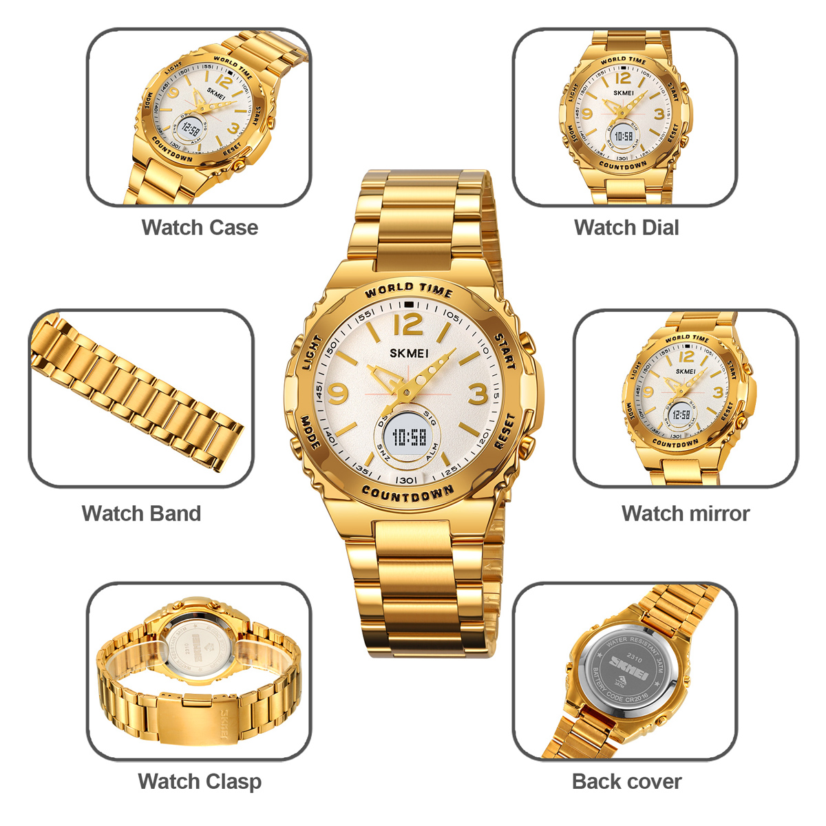 SKMEI 2310 Luxury Quartz Watch Business Mens Quartz Watches