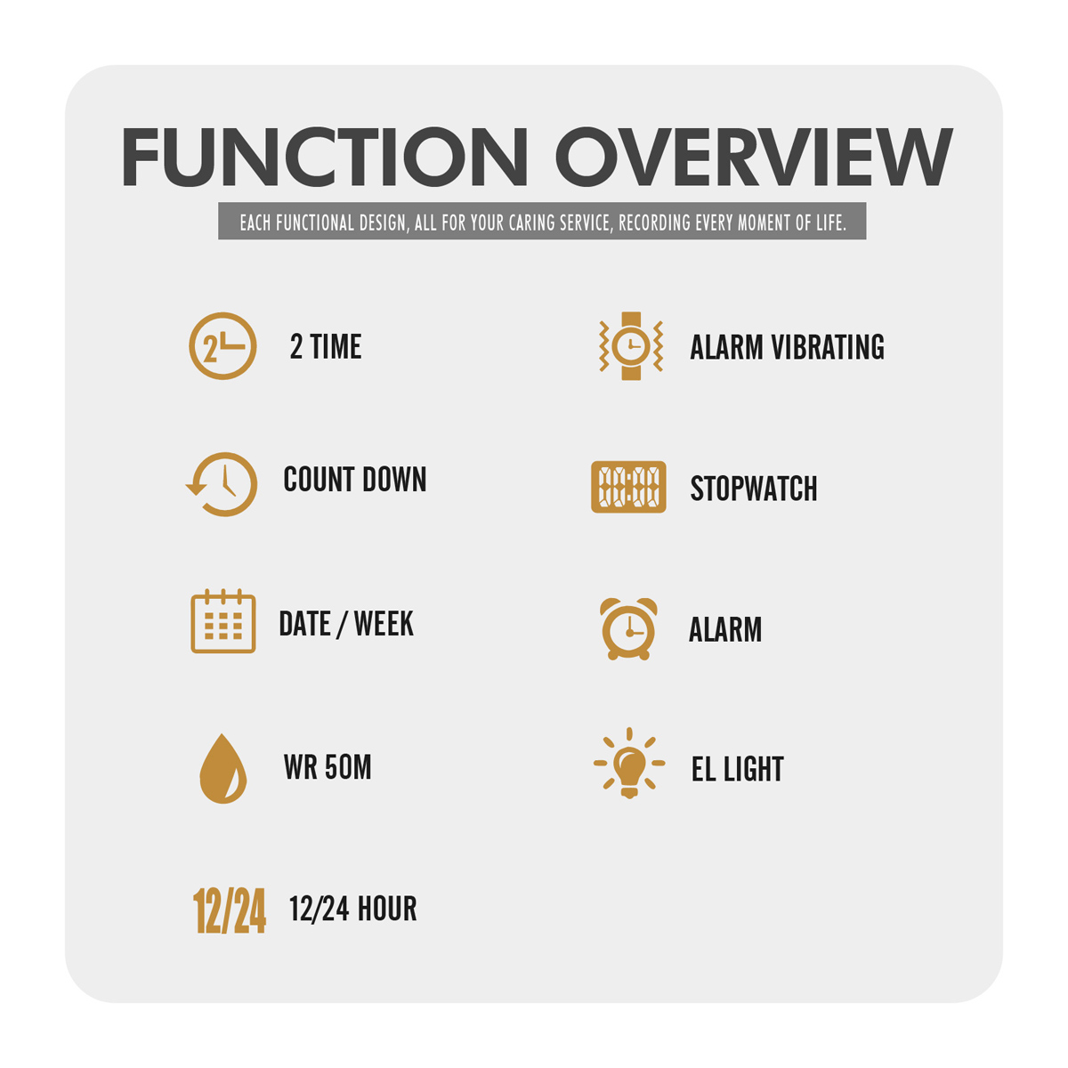 SKMEI 2313 Vibrating alarm watch