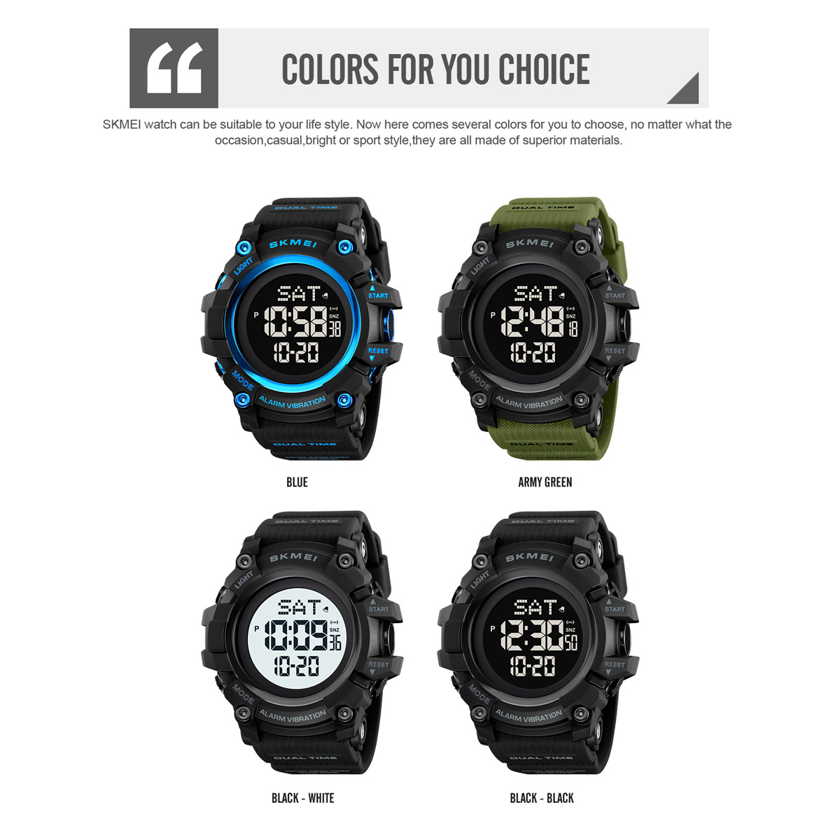 SKMEI 2313 Vibrating alarm watch