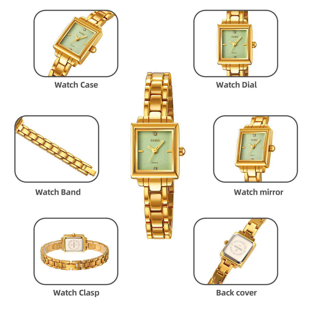 SKMEI 2315 Luxury Square Watch for Woman 