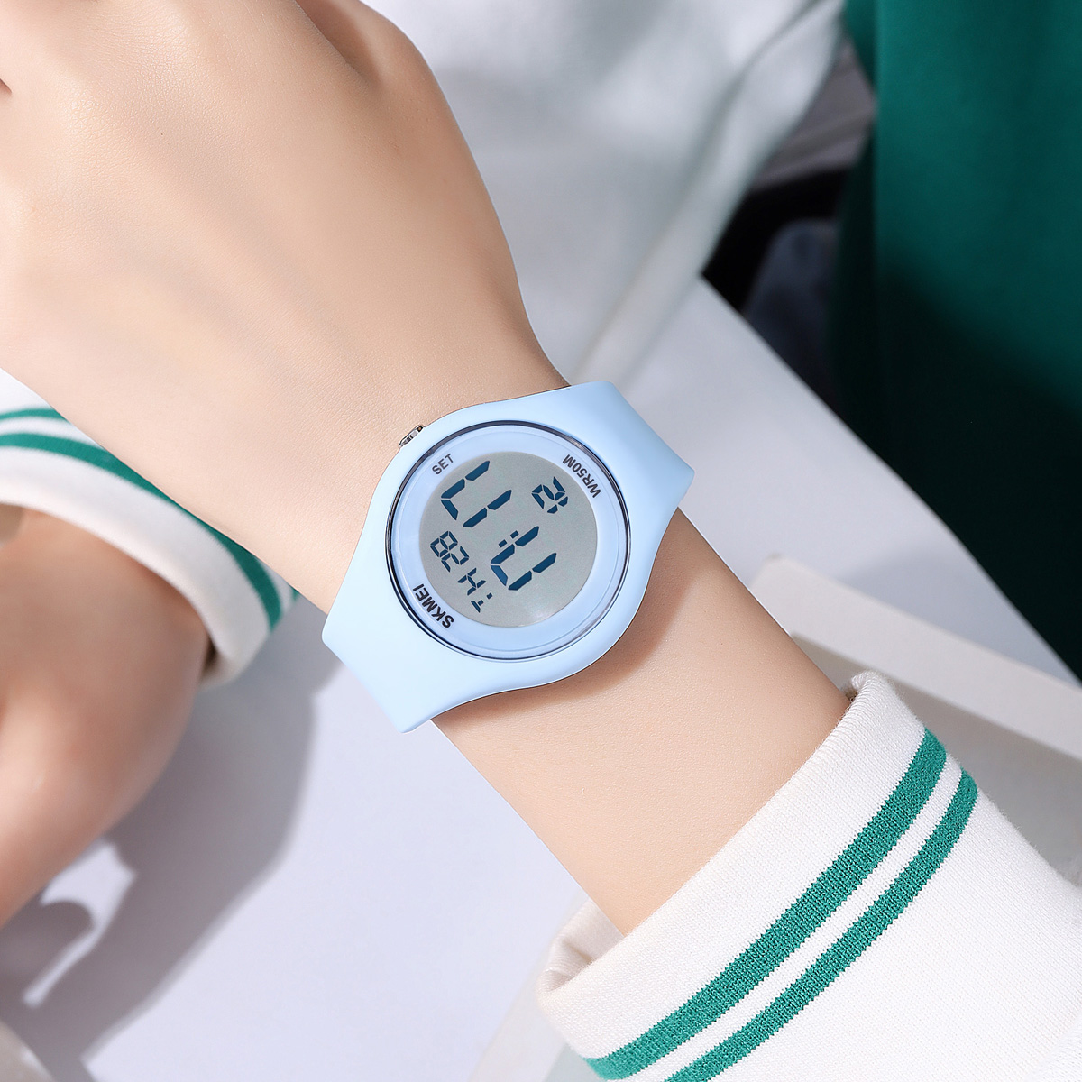 SKMEI 2317 Beautiful Guangzhou Girls Digital Watch Original Silicone Strap