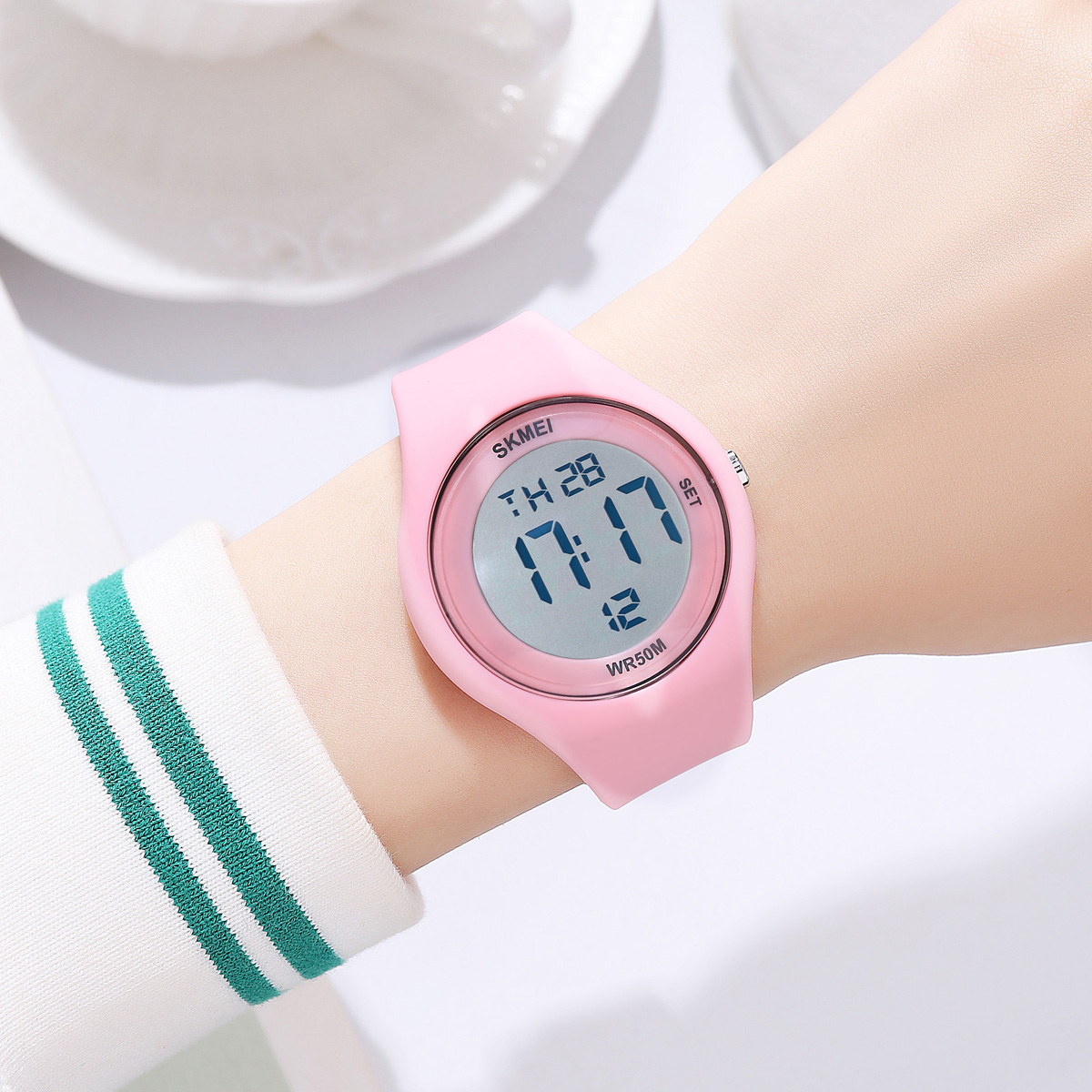 SKMEI 2317 Beautiful Guangzhou Girls Digital Watch Original Silicone Strap