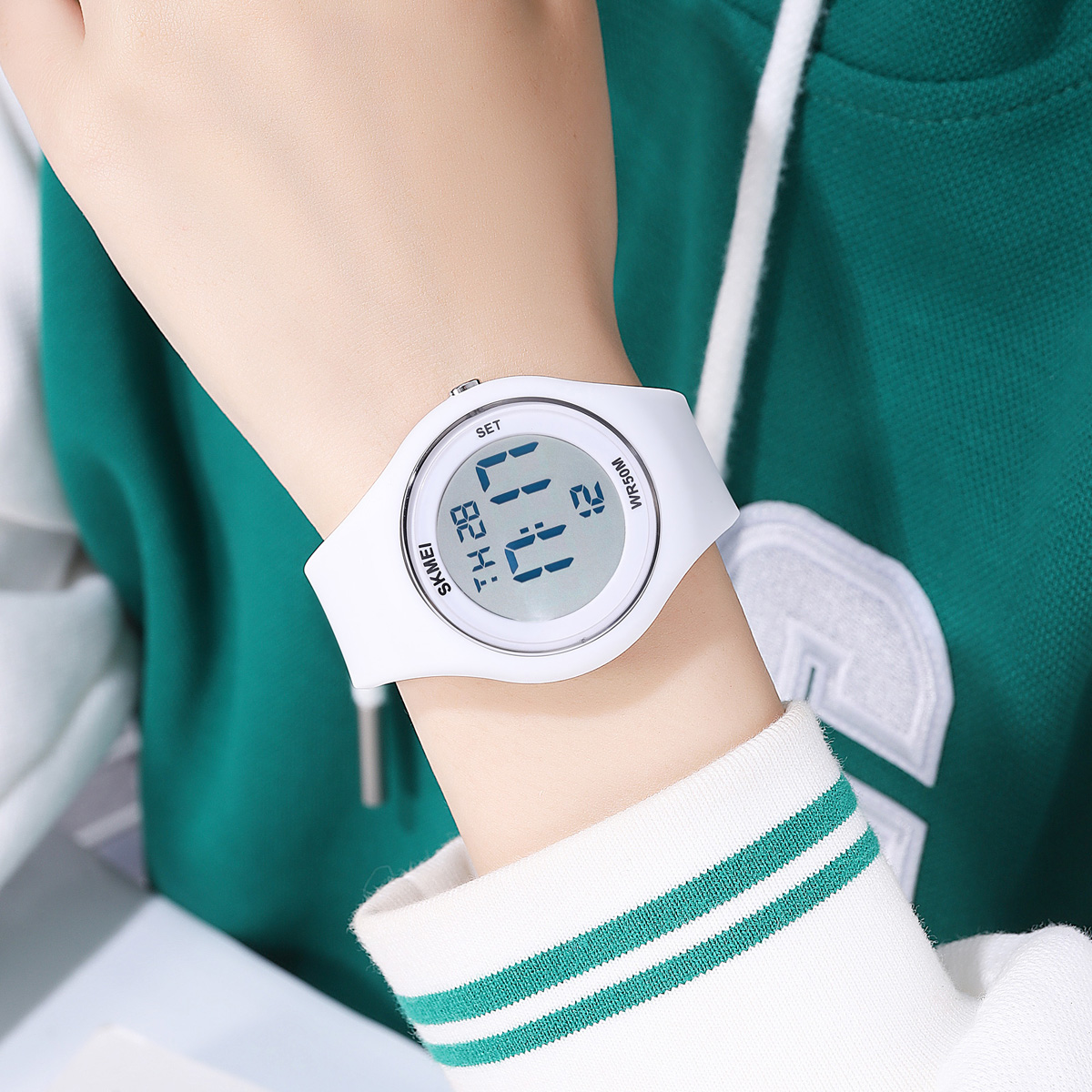 SKMEI 2317 Beautiful Guangzhou Girls Digital Watch Original Silicone Strap