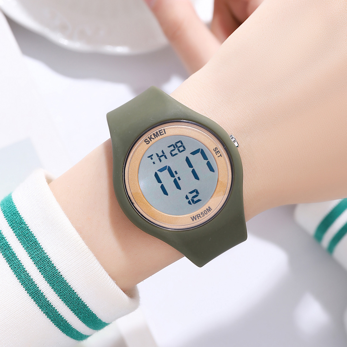 SKMEI 2317 Beautiful Guangzhou Girls Digital Watch Original Silicone Strap