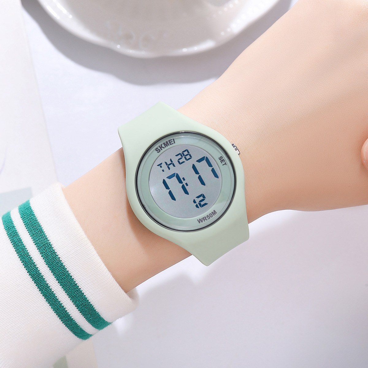 SKMEI 2317 Beautiful Guangzhou Girls Digital Watch Original Silicone Strap