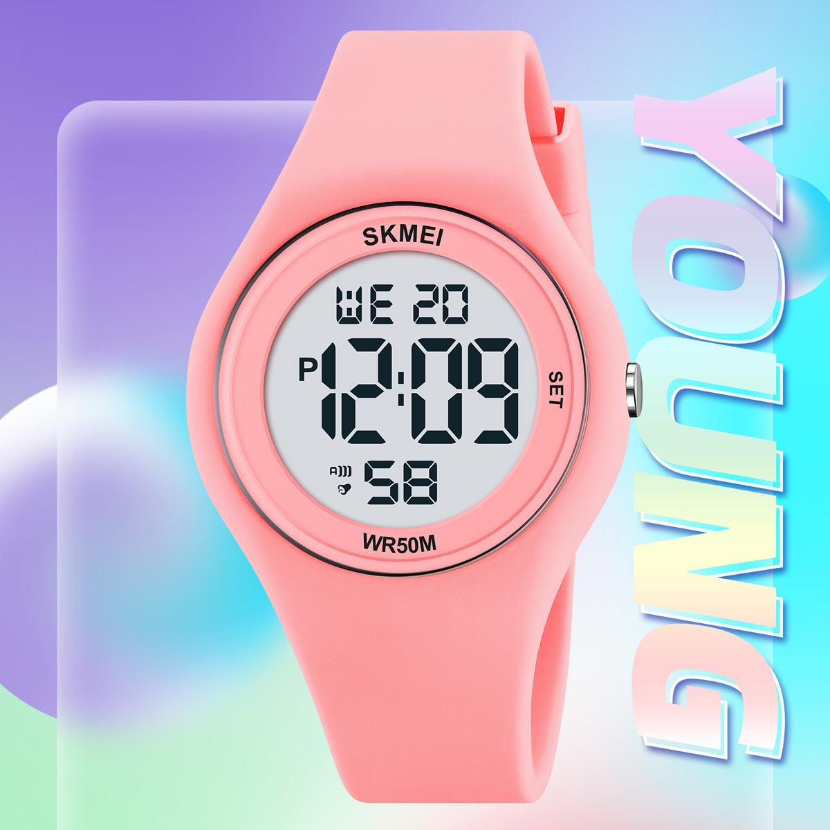 SKMEI 2317 Beautiful Guangzhou Girls Digital Watch Original Silicone Strap