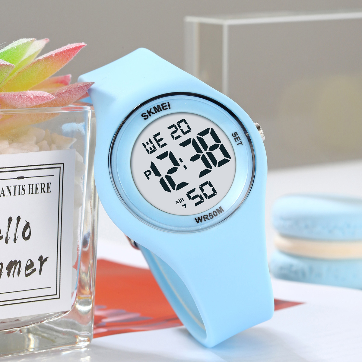 SKMEI 2317 Beautiful Guangzhou Girls Digital Watch Original Silicone Strap