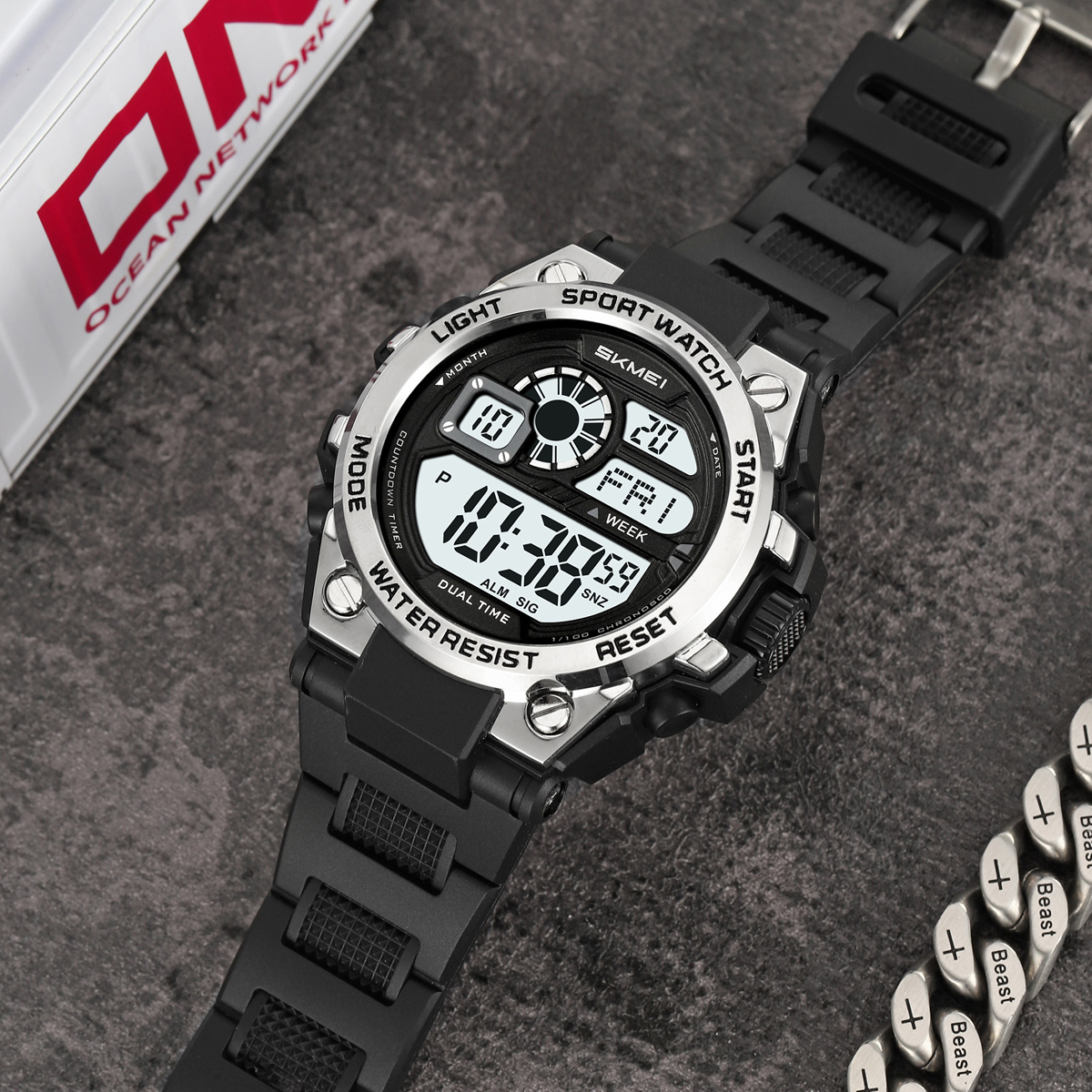 SKMEI 2318 Sport Shock Watch Alarm Wholesale Orologi Digit Wristwatch