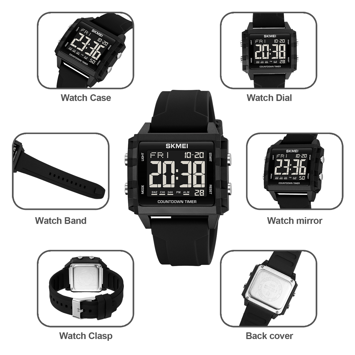 Skmei 2320 Plastic Digital Watch for Men and Women