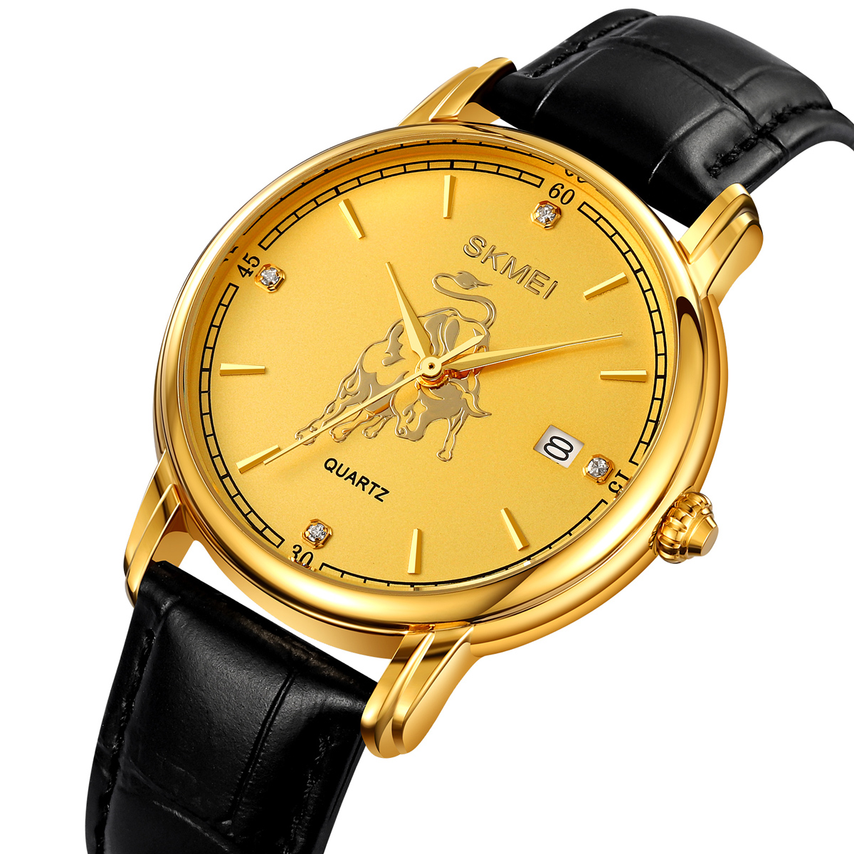 Skmei 2327  Chinese Zodiac Signs Custom logo Leather Men Watch