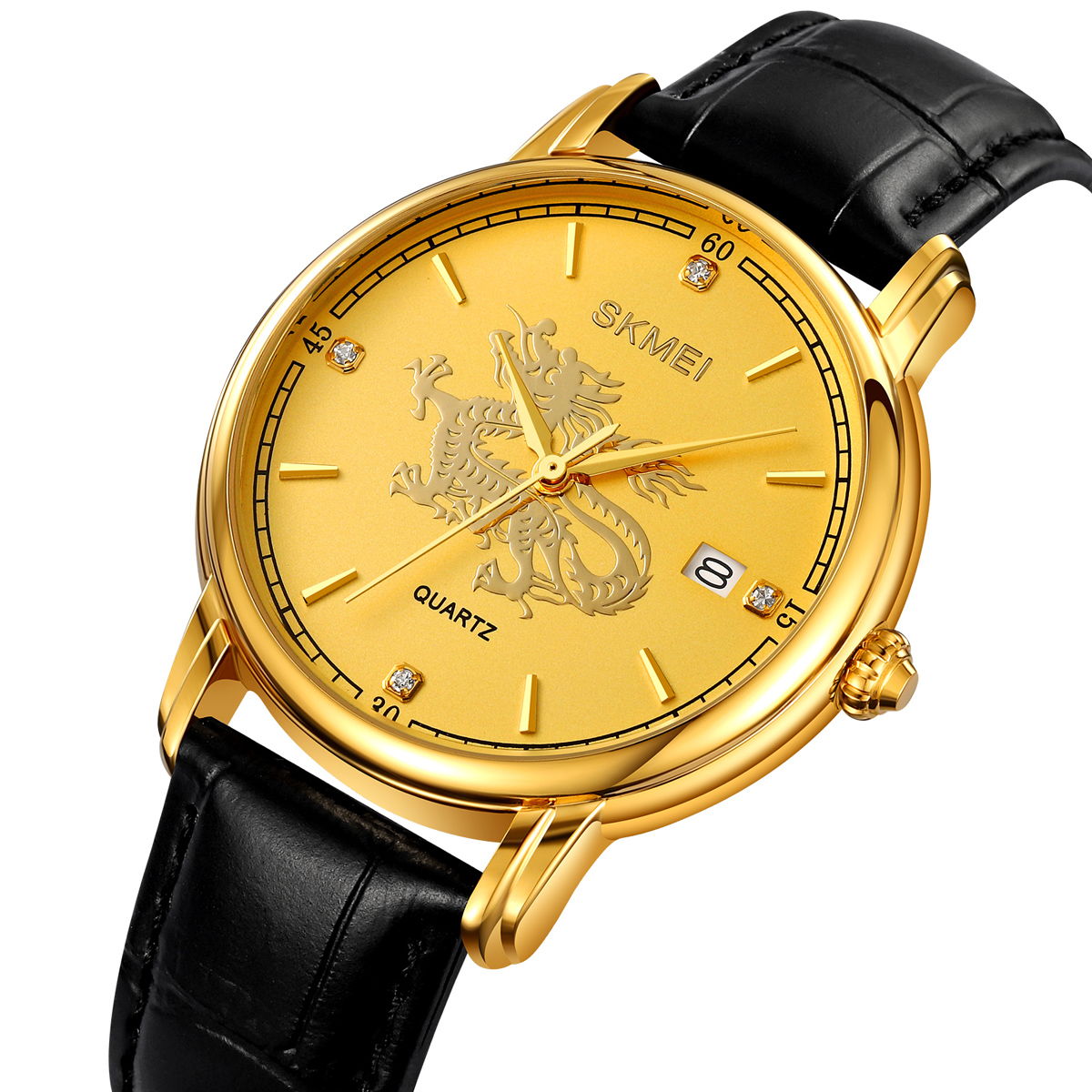 Skmei 2327  Chinese Zodiac Signs Custom logo Leather Men Watch