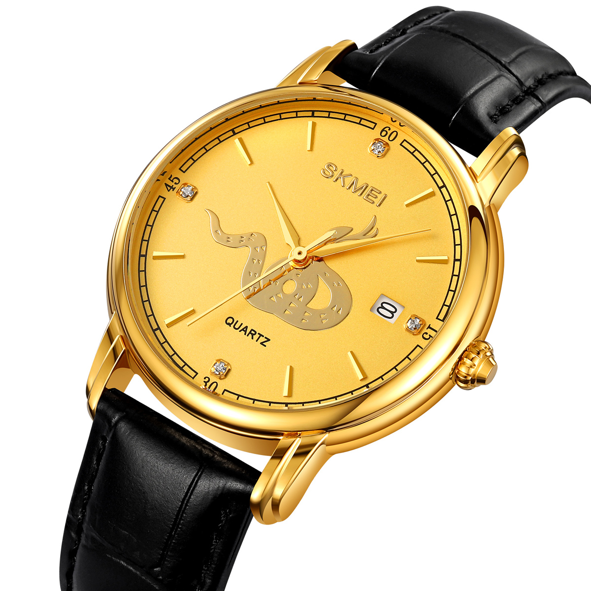 Skmei 2327  Chinese Zodiac Signs Custom logo Leather Men Watch