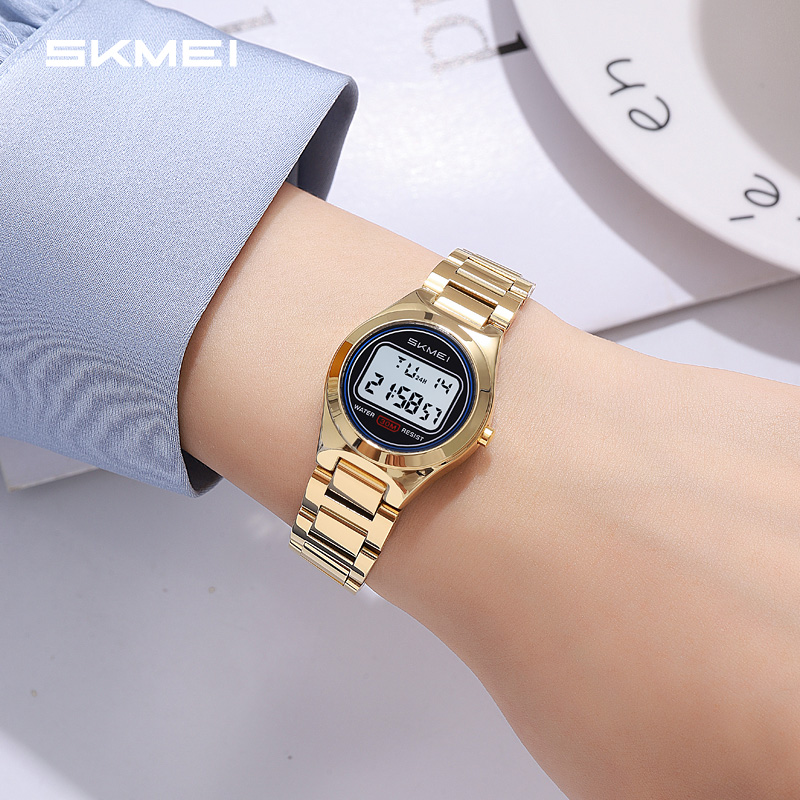 SKMEI Model 2334 Reloj Waterproof Electronic Wrist Watch Fashion Stainless Steel Band
