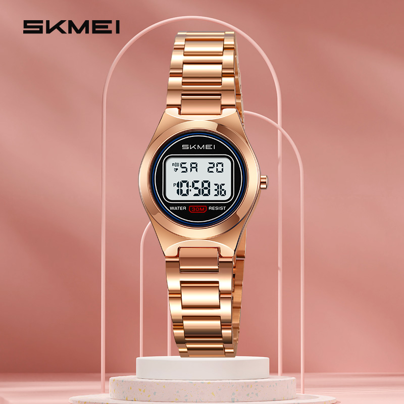 SKMEI Model 2334 Reloj Waterproof Electronic Wrist Watch Fashion Stainless Steel Band