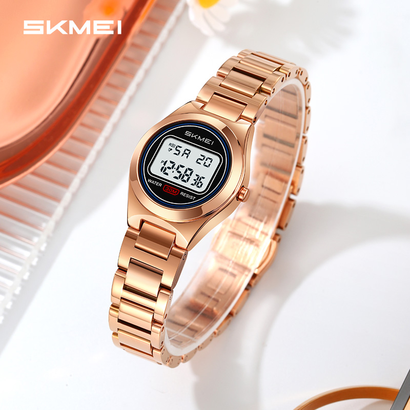SKMEI Model 2334 Reloj Waterproof Electronic Wrist Watch Fashion Stainless Steel Band