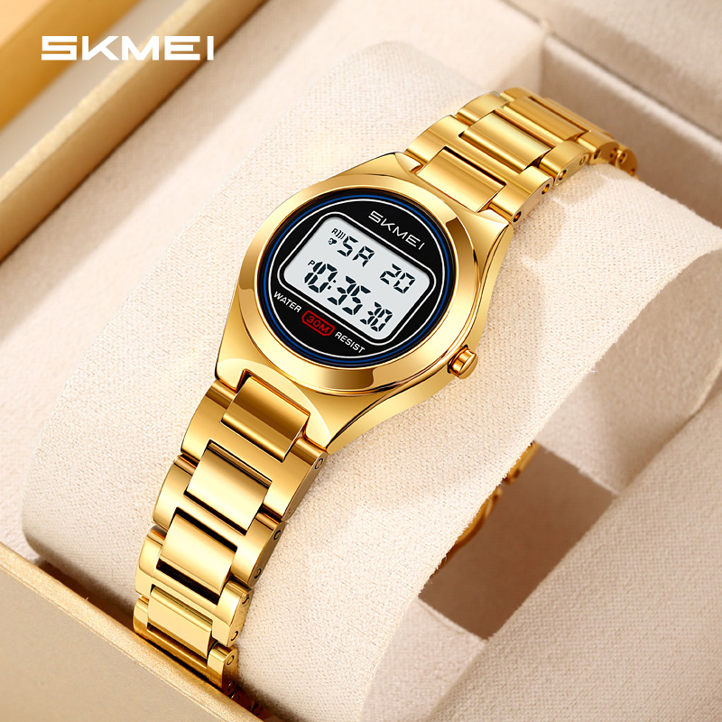 SKMEI Model 2334 Reloj Waterproof Electronic Wrist Watch Fashion Stainless Steel Band
