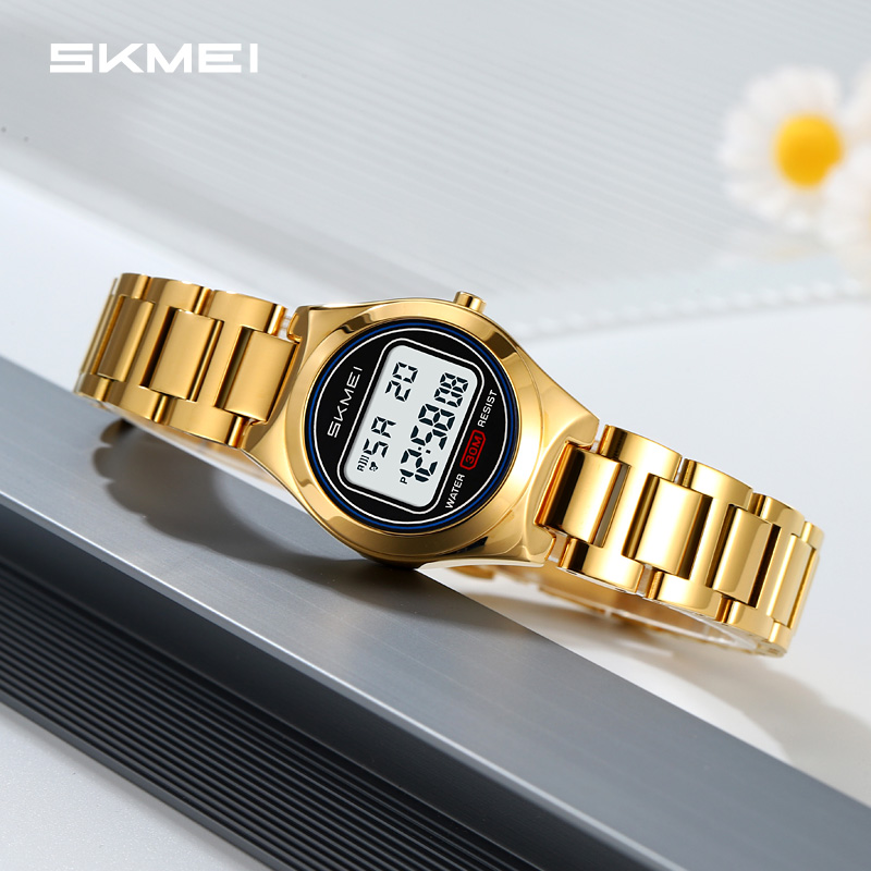 SKMEI Model 2334 Reloj Waterproof Electronic Wrist Watch Fashion Stainless Steel Band