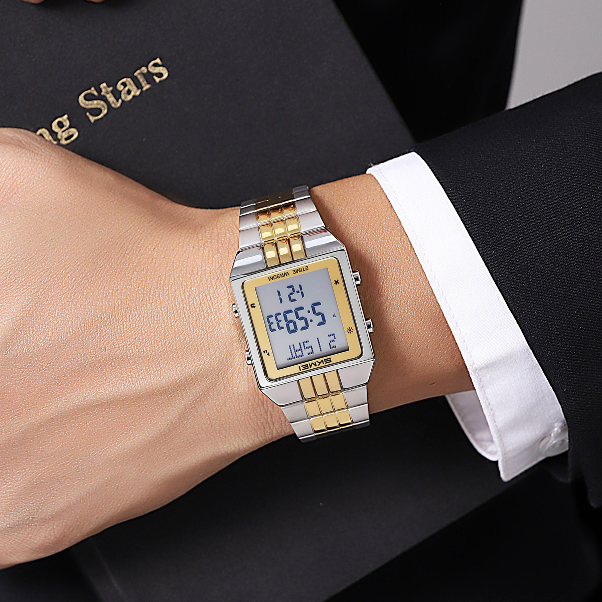 New Arrival Men Digital Watch Skmei 2335 Stainless Steel Strap