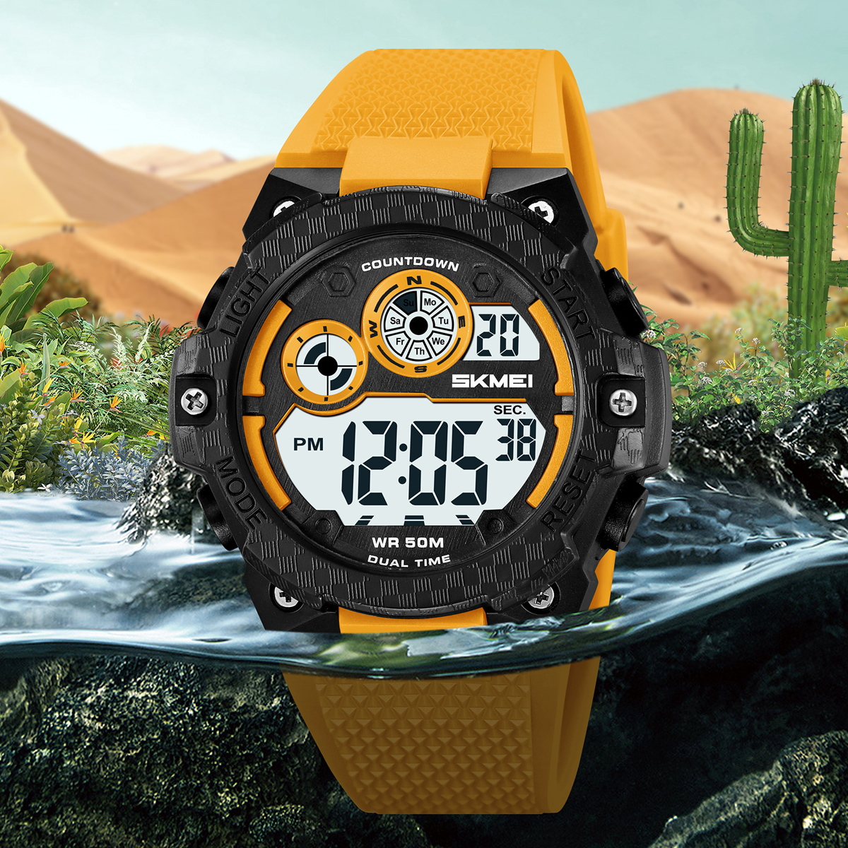 SKMEI 2337 Teenage Fashion 50m Waterproof Sport Chrono Watch 