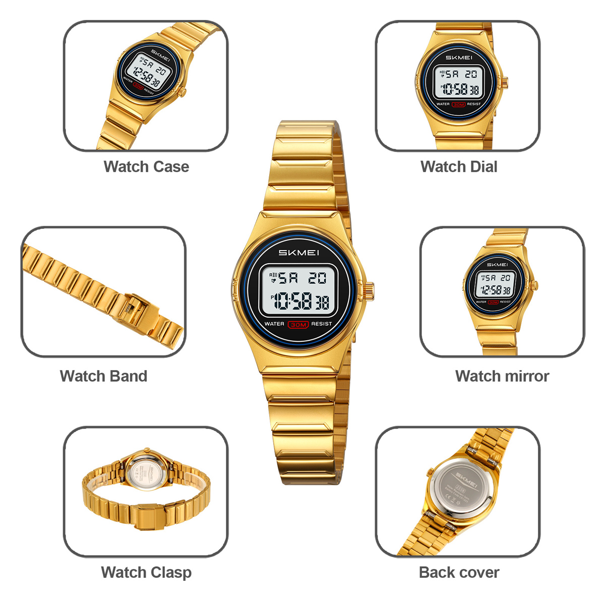 SKMEI 2338 New Model Fashion Alarm Digital Women Watch