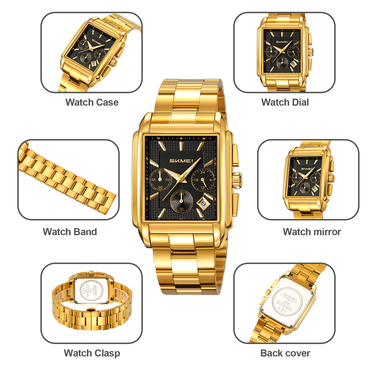 Skmei 2339 High Quality Cheap Price Square Dial Quartz WristWatch