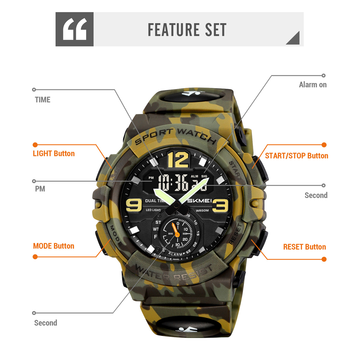 SKMEI 2341 New Design Sport Digital Watch for Men