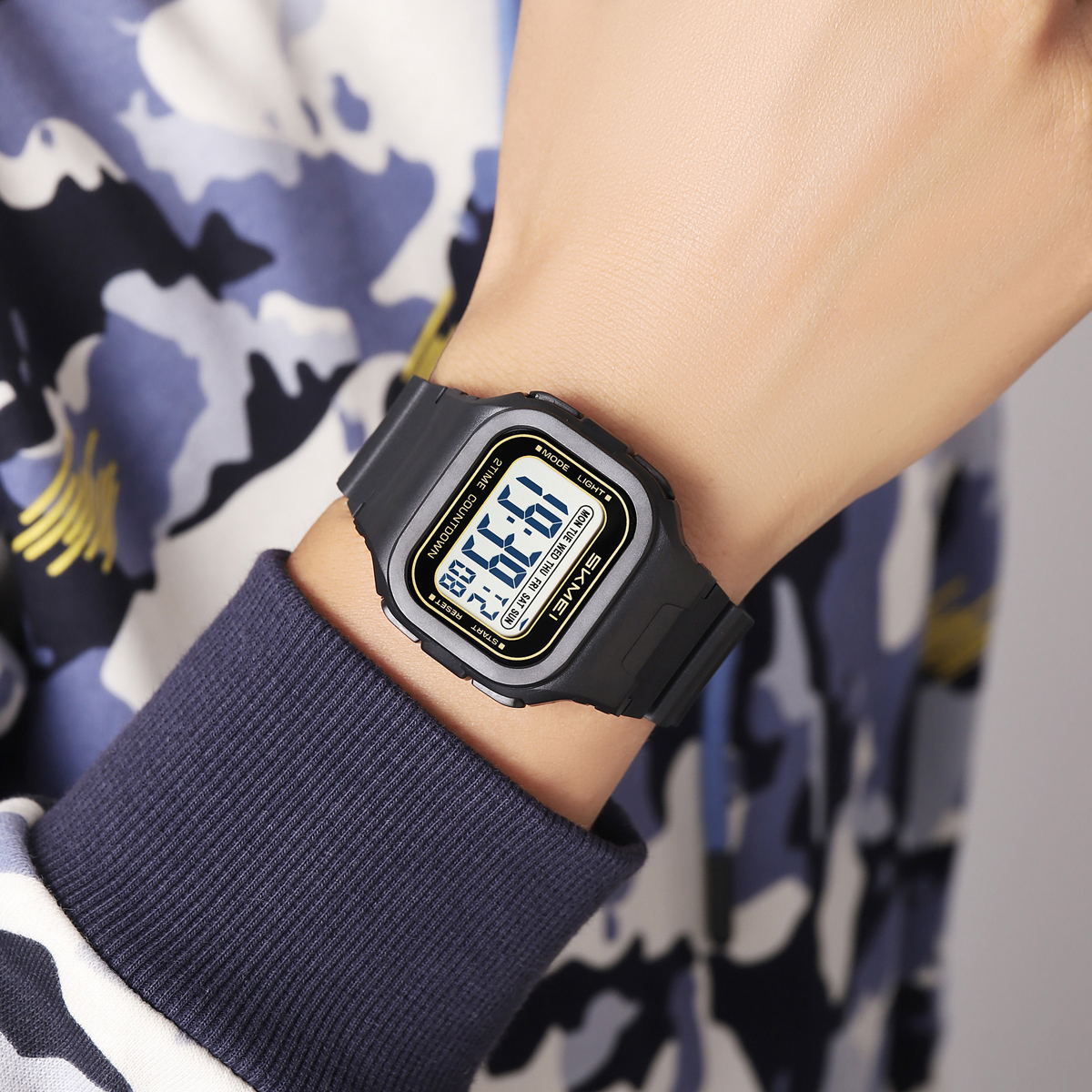 New Arrival Skmei 2343 Black Sport Digital Watch for Men