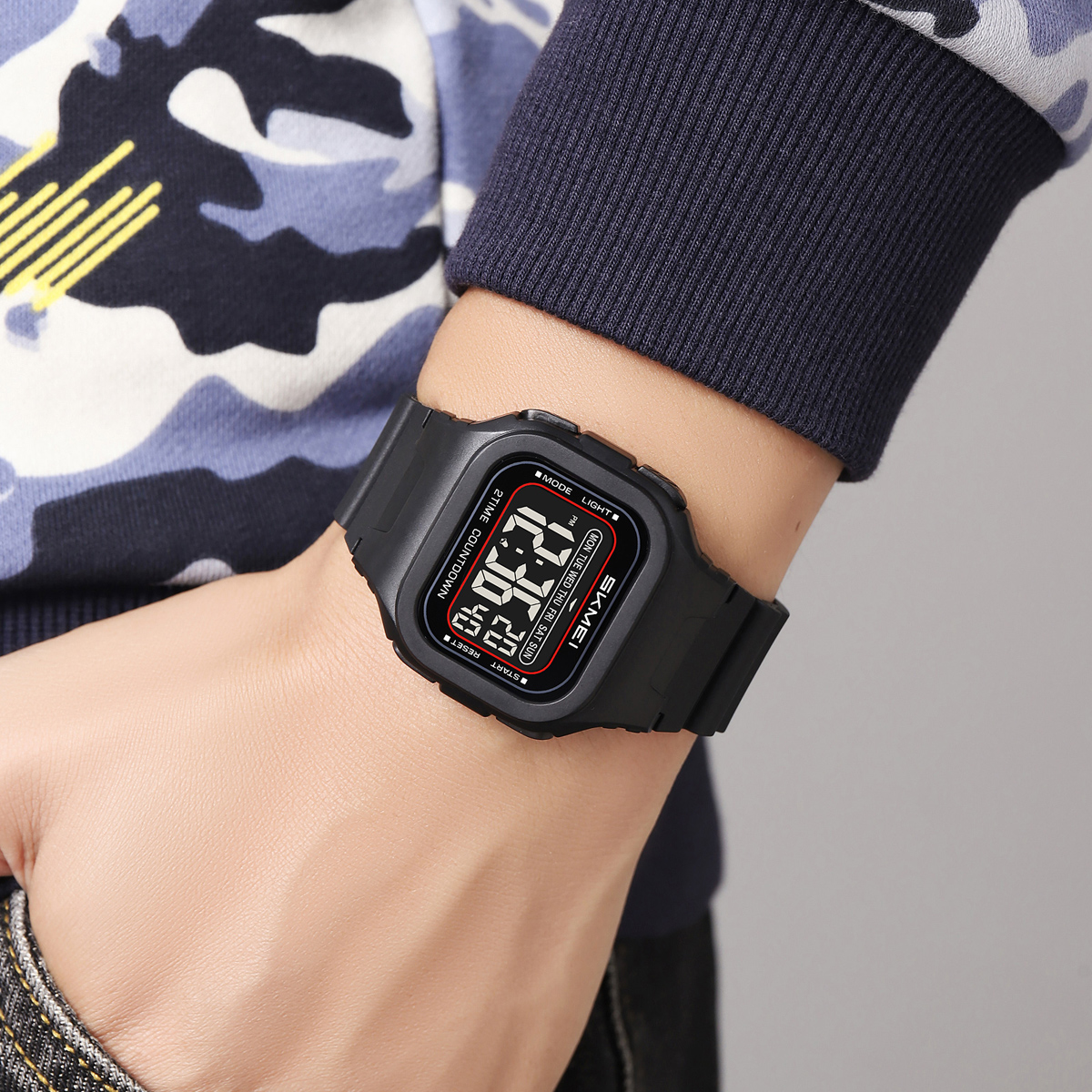 New Arrival Skmei 2343 Black Sport Digital Watch for Men