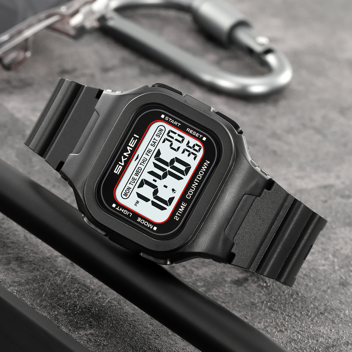 New Arrival Skmei 2343 Black Sport Digital Watch for Men