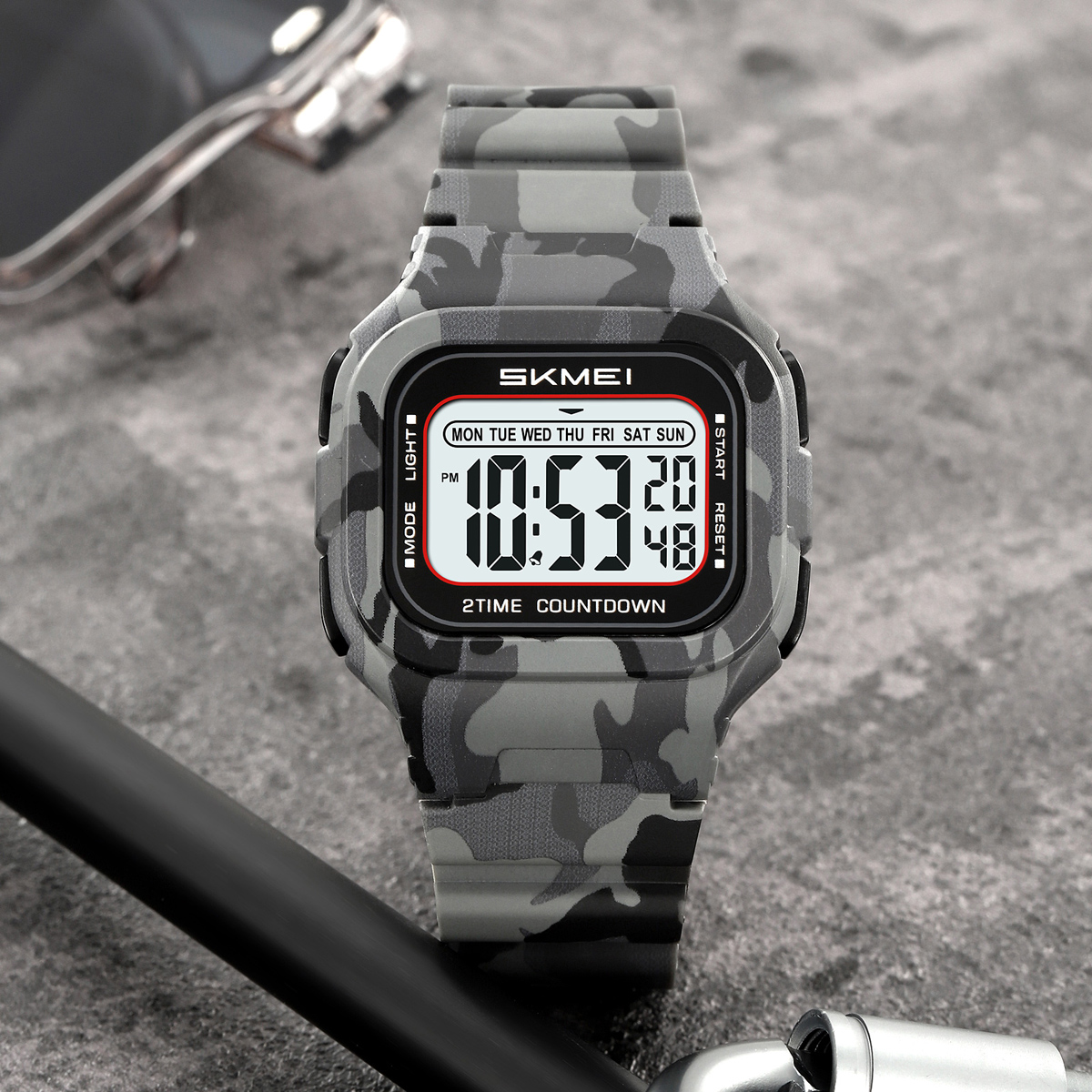 New Arrival Skmei 2343 Black Sport Digital Watch for Men