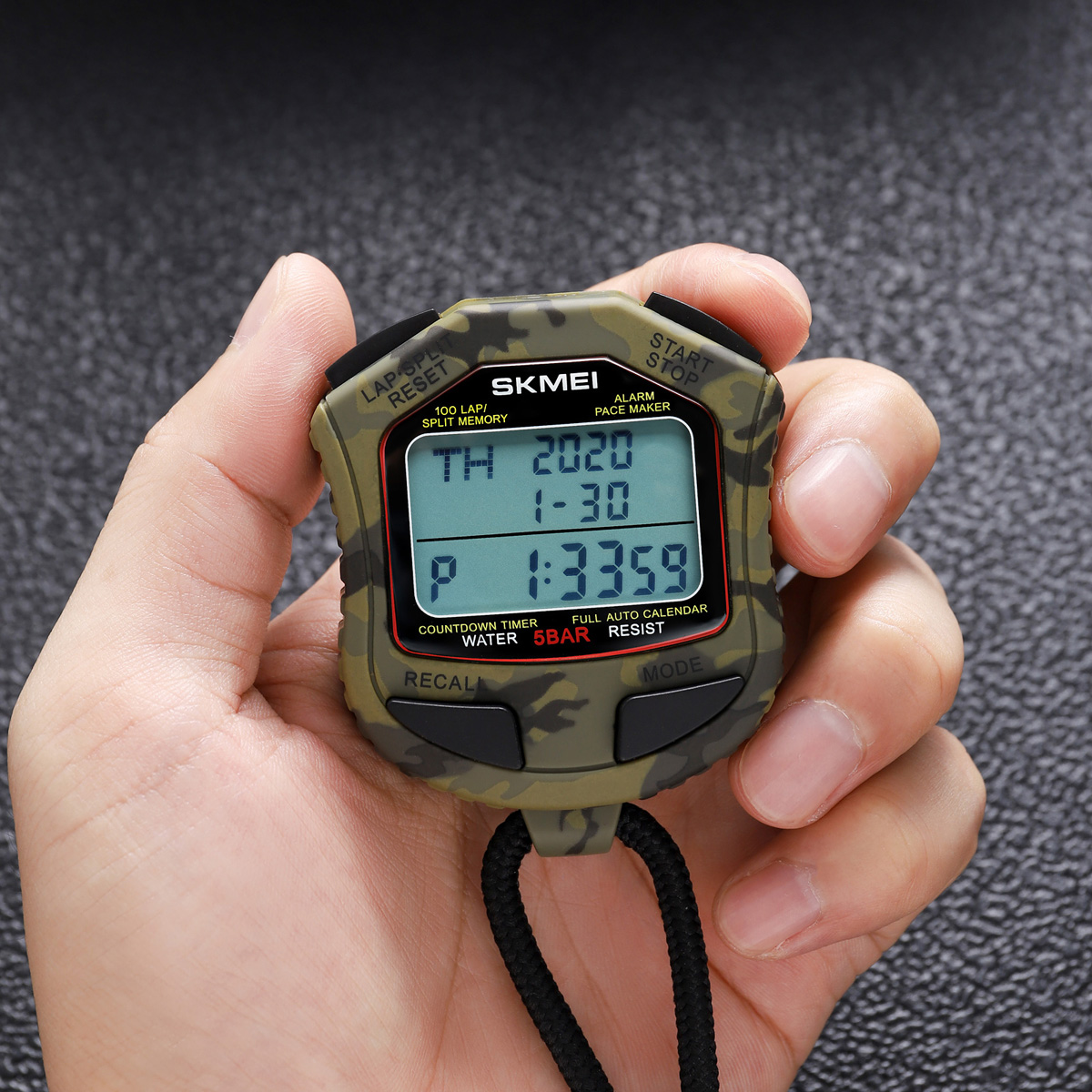 SKMEI 2345 Multifunction Digital Sport Stopwatch Large Display Sports Fitness Coaches Timer