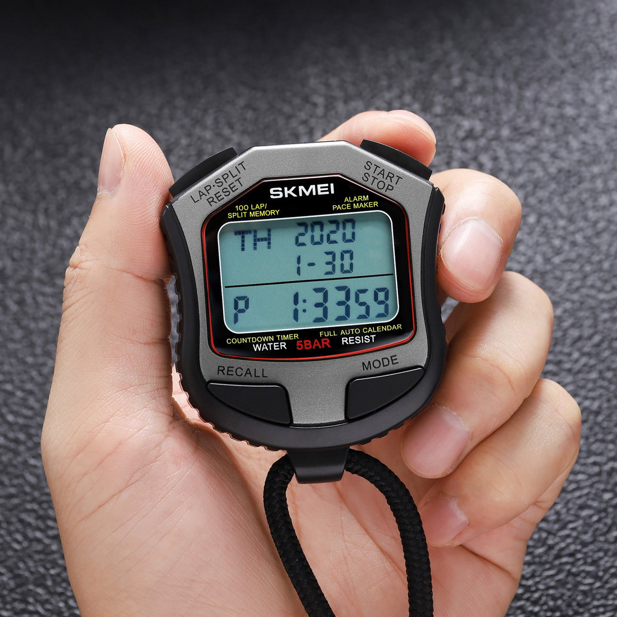 SKMEI 2345 Multifunction Digital Sport Stopwatch Large Display Sports Fitness Coaches Timer