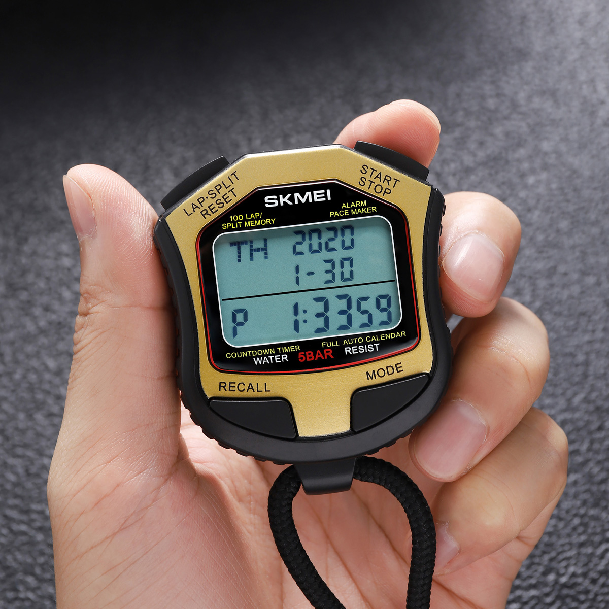 SKMEI 2345 Multifunction Digital Sport Stopwatch Large Display Sports Fitness Coaches Timer