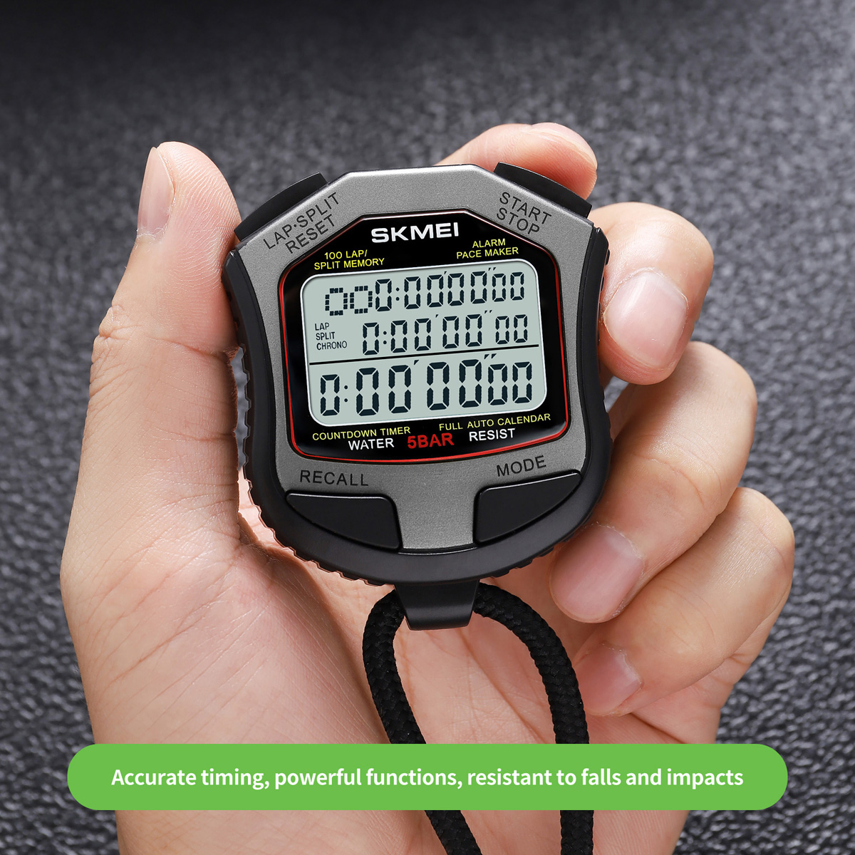 SKMEI 2345 Multifunction Digital Sport Stopwatch Large Display Sports Fitness Coaches Timer