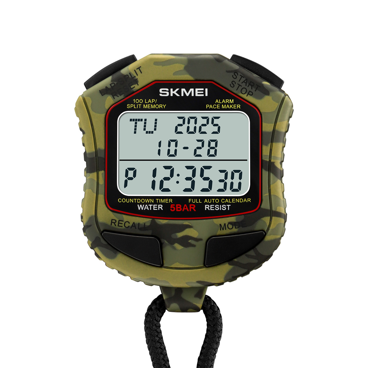 SKMEI 2345 Multifunction Digital Sport Stopwatch Large Display Sports Fitness Coaches Timer