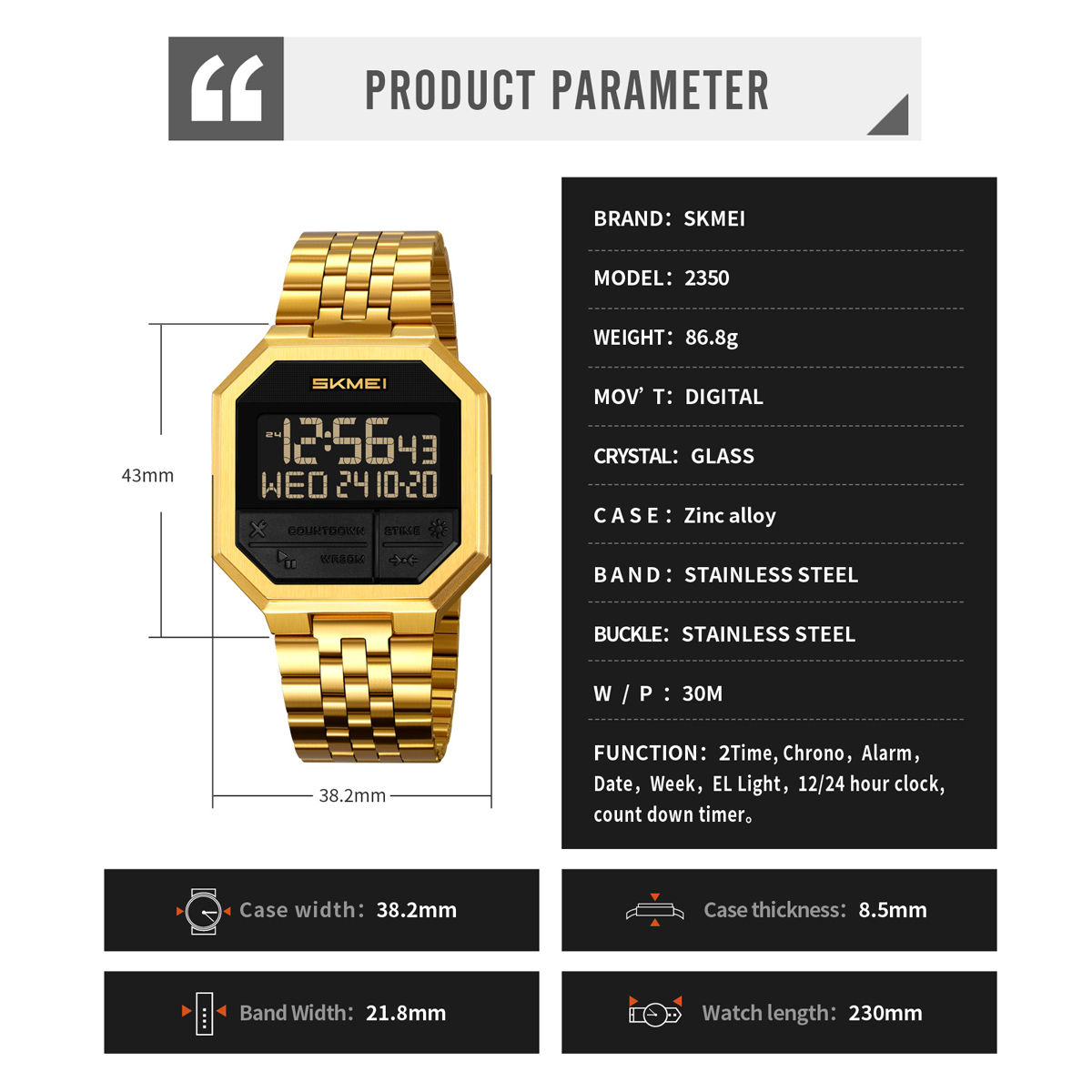 SKMEI Model 2350 Reloj Hombre 