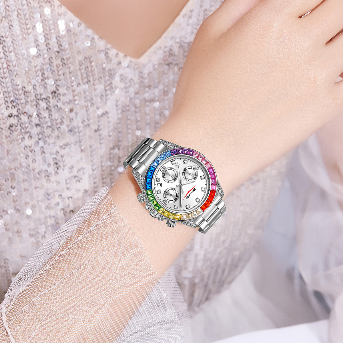 SKMEI 2352 Luxury Gold Custom Logo Mens Watch Wholesale